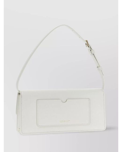 Off-White c/o Virgil Abloh Natural 'Rectangular Shape' Shoulder Bag With Adjustable Strap