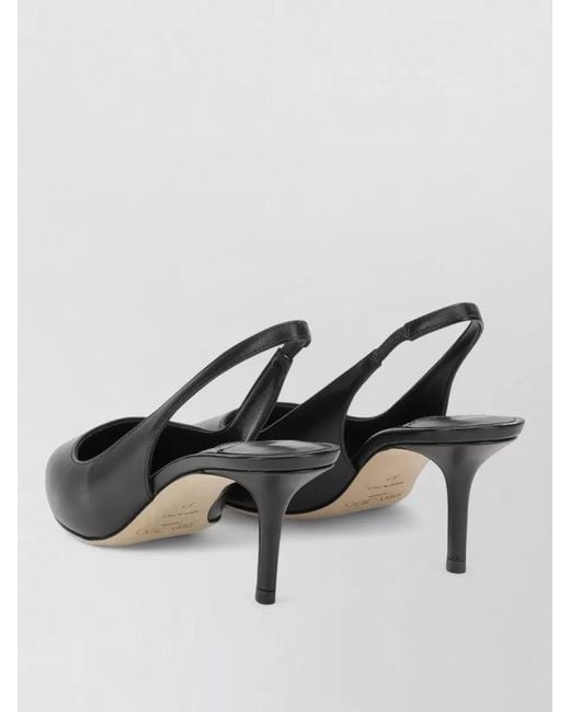 Jimmy Choo Black Love 65Mm Leather Slingback Kitten Heel Pumps