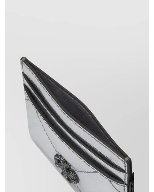 Tory Burch Gray Leather Card Holder