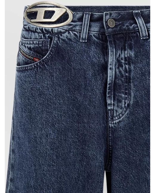 DIESEL Blue Denim Wide-Leg Jeans