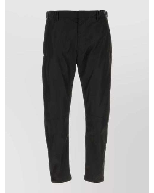 Prada Black Tailored Pants Featuring Back And Side Pockets for men