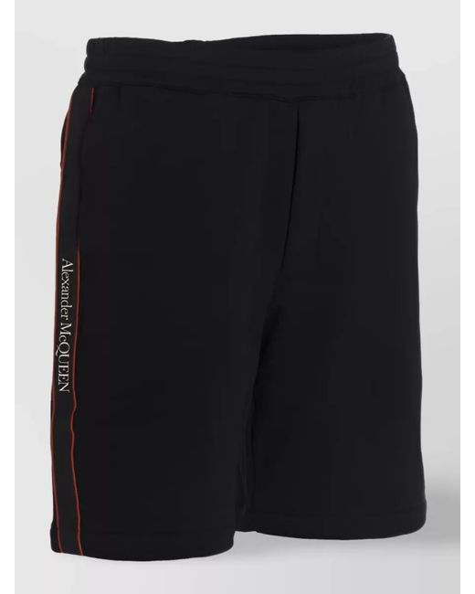 McQueen Blue Cotton Bermuda Shorts for men