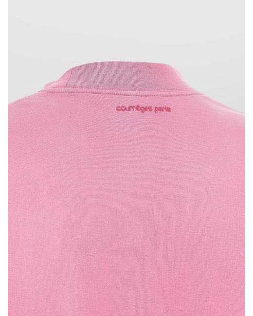 Courreges Pink Cotton Mini T-Shirt Dress