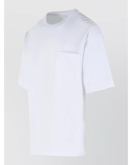 Dries Van Noten White Cotton Regular-Fit Crew-Neck Short-Sleeve T-Shirt for men