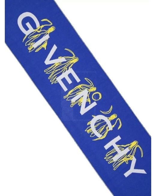 Givenchy Blue Silk Scarf for men