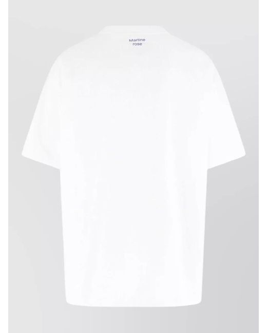 Martine Rose White Graphic Print Crew Neck Short Sleeve Shirt for men
