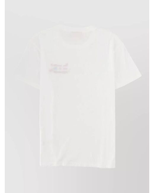 Mc2 Saint Barth White Emilie Crew Neck Embroidered Short Sleeve Top