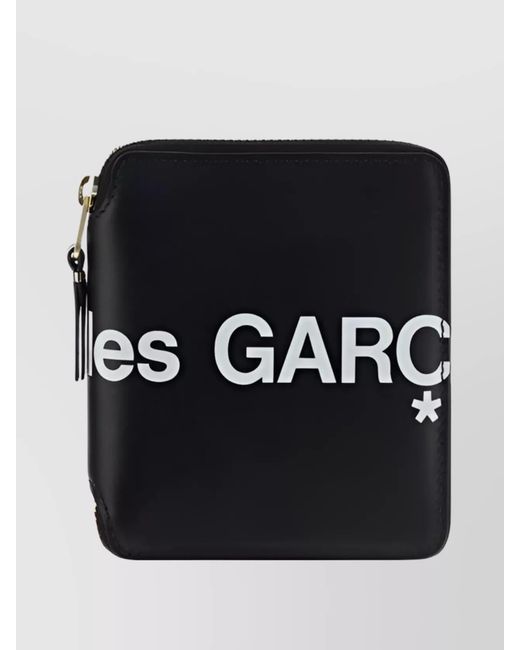 Comme des Garçons Black Leather Zip Around Wallet for men