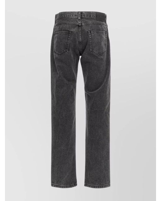 McQueen Gray Denim Straight-Leg Jeans for men