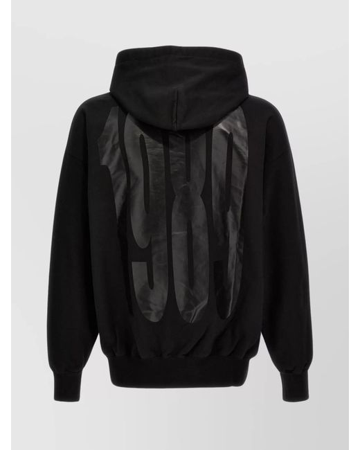 1989 STUDIO Blue Graphic Divine Hoodie Kangaroo Pocket for men