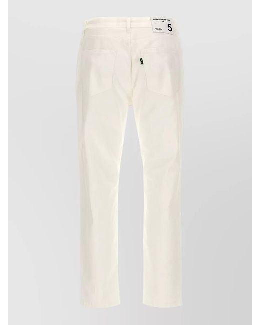 Department 5 White Drake Jeans Straight Leg Belt Loops Back Pockets for men