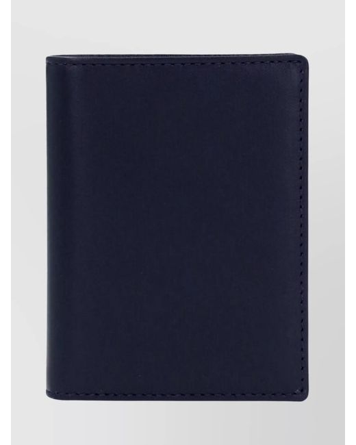 Comme des Garçons Blue Arecalf Compact Bi-Fold Wallet