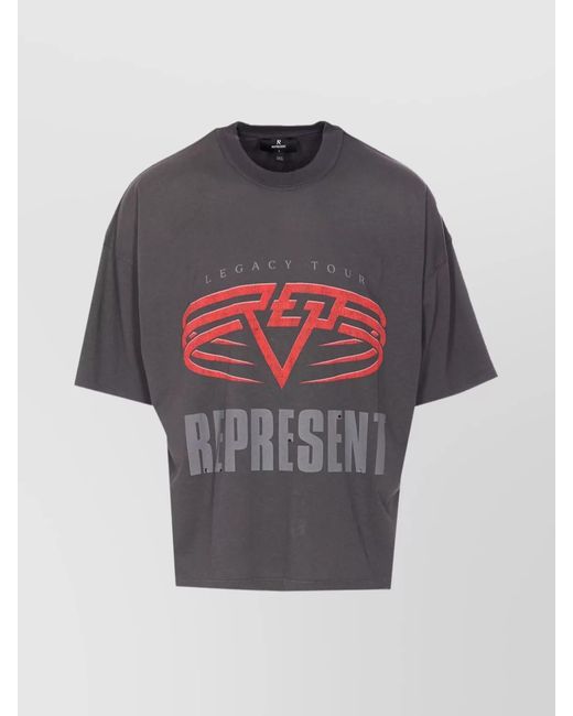 Represent Gray Organic Cotton And Hemp Oversized Short-Sleeve T-Shirt for men