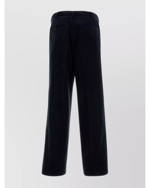 Prada Blue Corduroy Straight-Leg Trousers for men