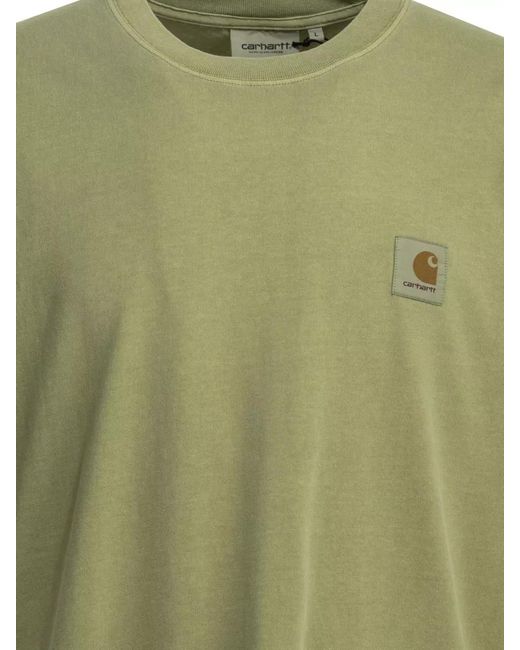 Carhartt Green Cotton Oversized Crew-Neck T-Shirt for men