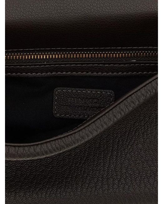 Pinko White Love Clutch Crossbody Bag Chain Strap