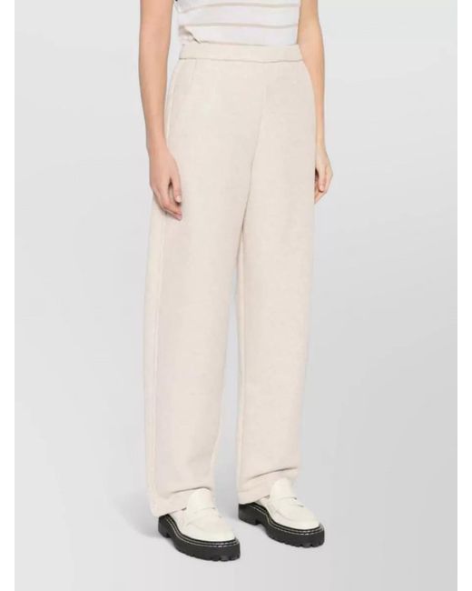 Max Mara Natural High Waist Lounge Trousers Wide Leg