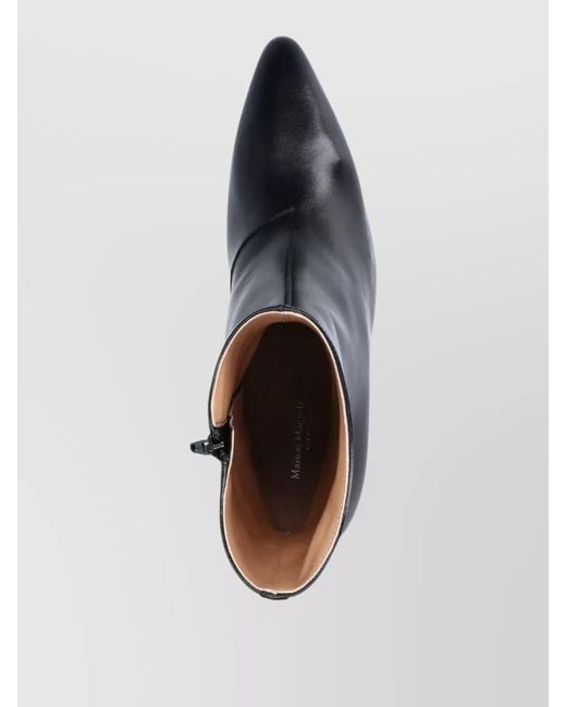 Maison Margiela Black Ankle Boots Pointed Toe Wedge Heel