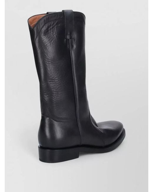 Jil Sander Black Leather Ankle Boots for men