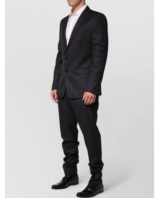 Dolce & Gabbana Black Wool Slim-Fit Single-Breasted Suit for men