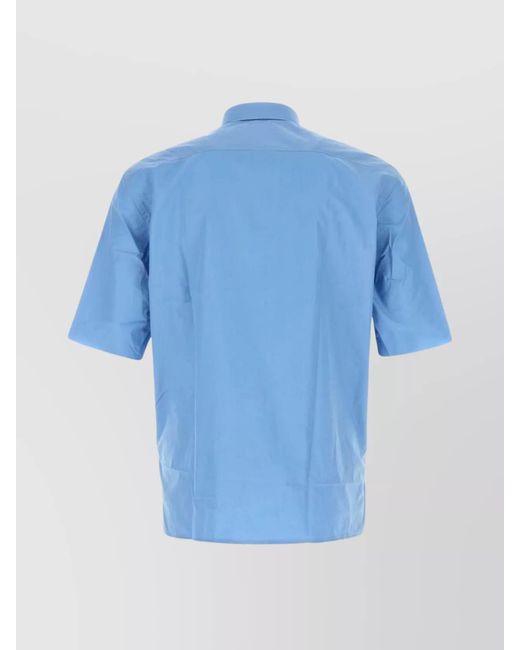 NAMACHEKO Blue Cotton Poplin Shirt for men