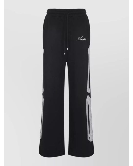 Amiri Black Cotton Oversized Sweatpants for men