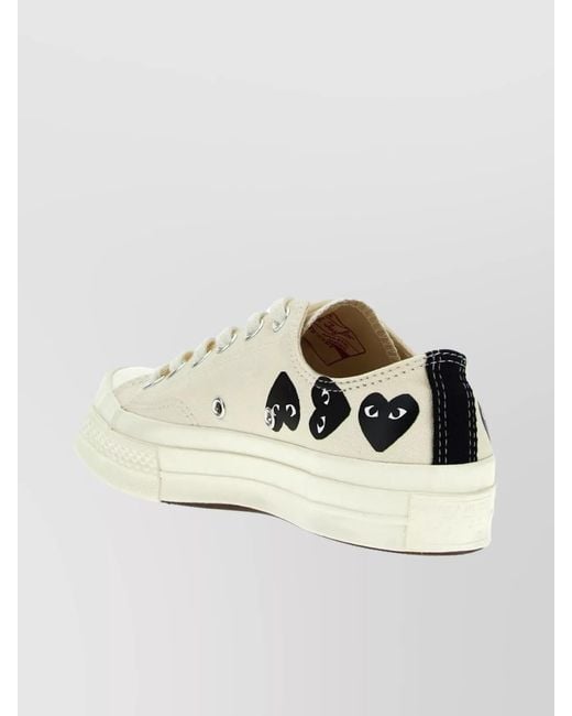 COMME DES GARÇONS PLAY Metallic Low-Top Sneakers