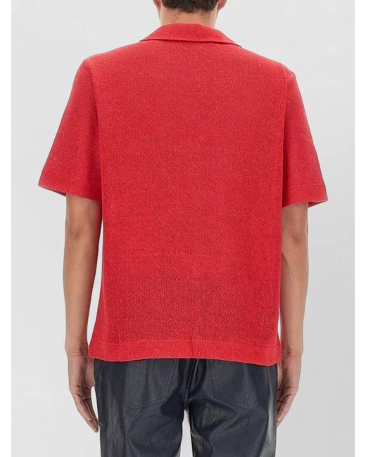 Séfr Textured Open Collar Regular Fit Shirt for men