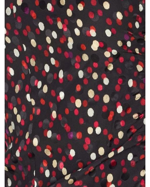 Isabel Marant Black Printed Stretch Silk Top