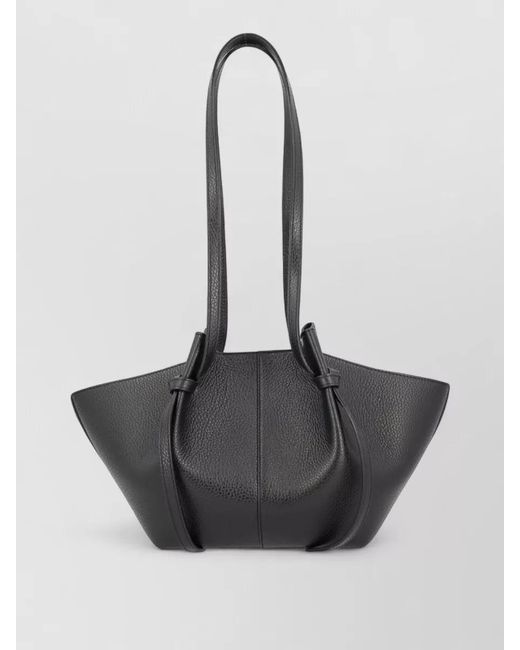 Yuzefi Black Mochi Small Leather Shoulder Bag