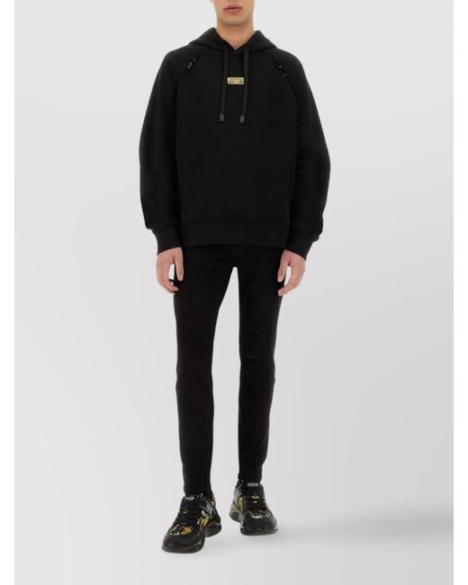 Versace Jeans Couture Black Cotton Hoodie for men