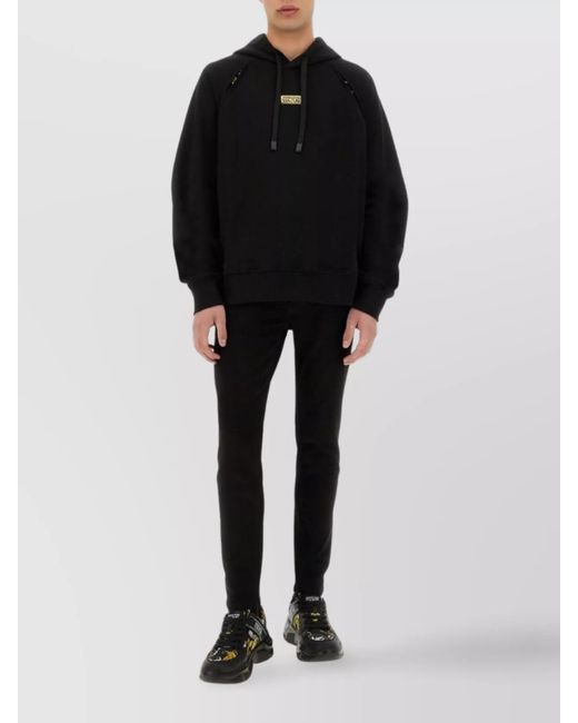 Versace Jeans Couture Black Cotton Hoodie for men