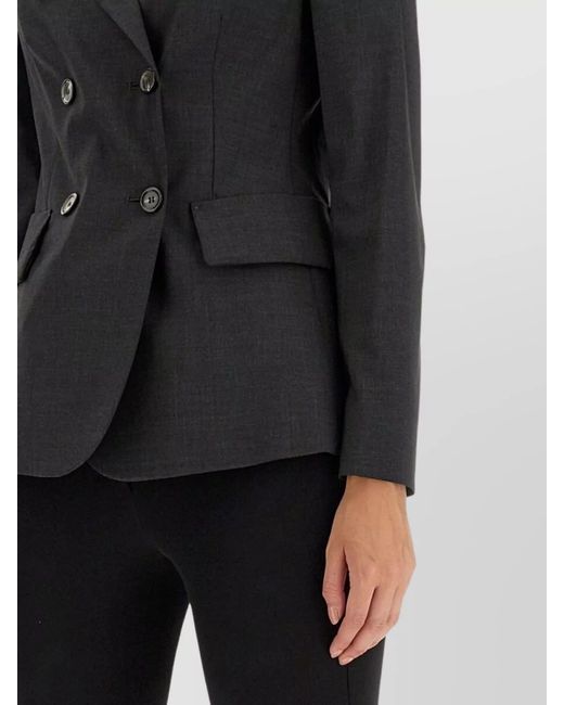 Max Mara Black Double-Breasted Blazer