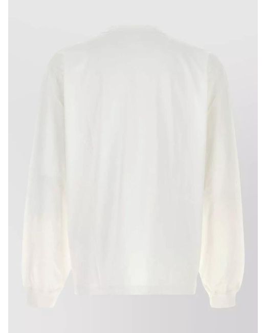 Alexander Wang White Ribbed Long-Sleeve Logo T-Shirt