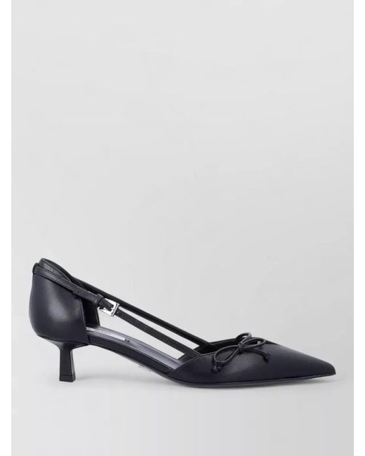 Prada Multicolor Leather Slingback Pumps Kitten Heel Bow