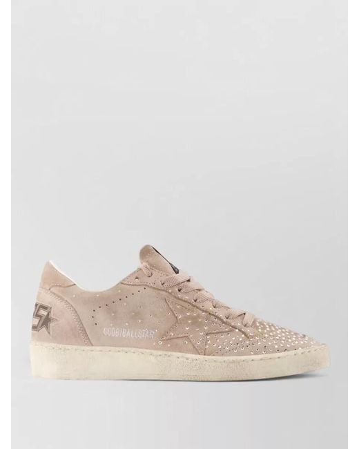 Golden Goose Deluxe Brand Natural Ball Star Lace Up Leather Sneakers
