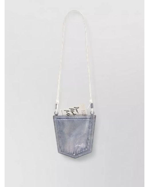 MM6 by Maison Margiela White Pocket Crossbody Bag Polyester Cotton Blend