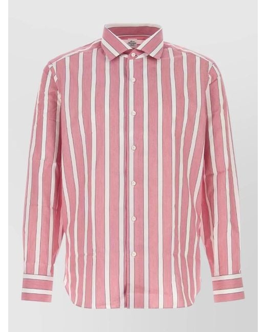 Junya Watanabe Pink Long Sleeve Shirt Striped Pattern Design for men
