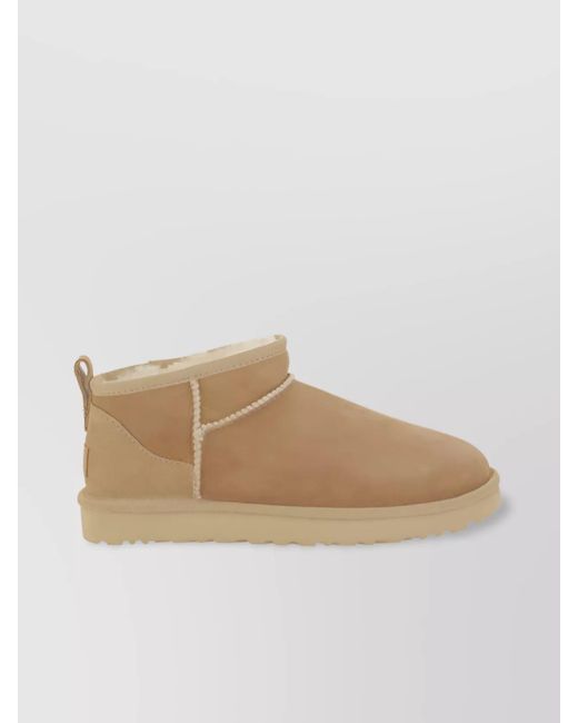 Ugg Natural Suede Ankle Boots