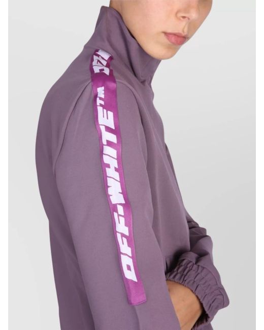 Off-White c/o Virgil Abloh Purple High Collar Jacket