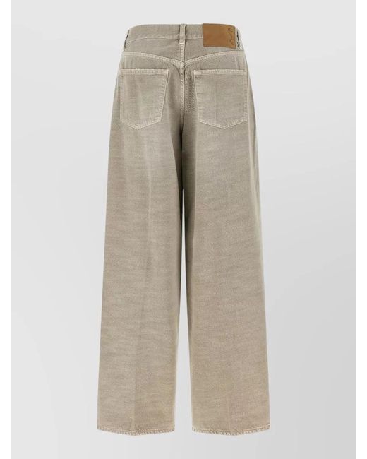 Haikure Natural Denim Wide-Leg Trousers