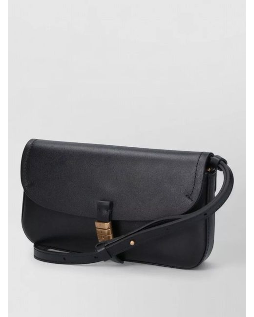 Pinko Gray Shoulder Clutch Bag Adjustable Strap Metal Accents