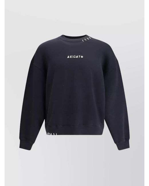 Axel Arigato Blue Soft Cotton Loop Sweatshirt With Iconic Monogram for men