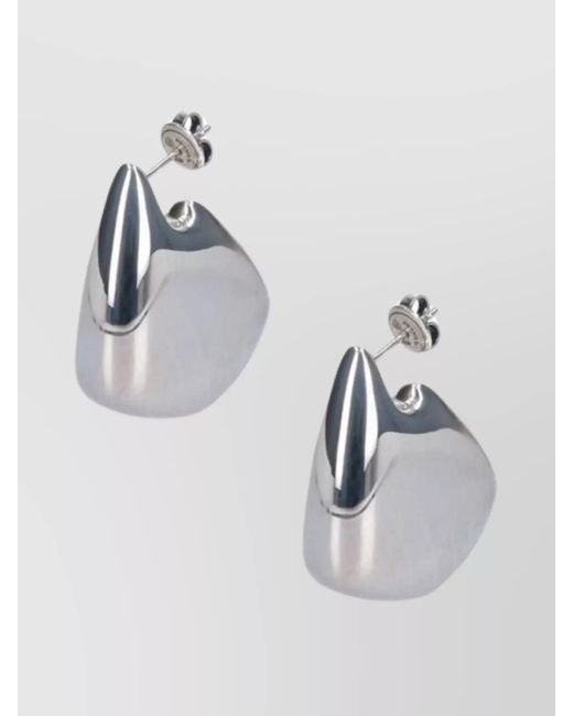 Bottega Veneta Metallic Polished Geometric Shape Earrings