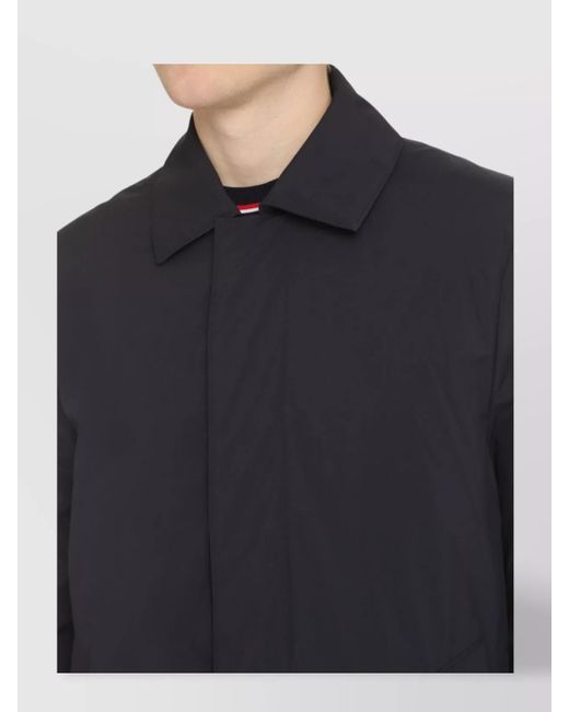 Paul Smith Blue Single Breasted Parka Coat for men