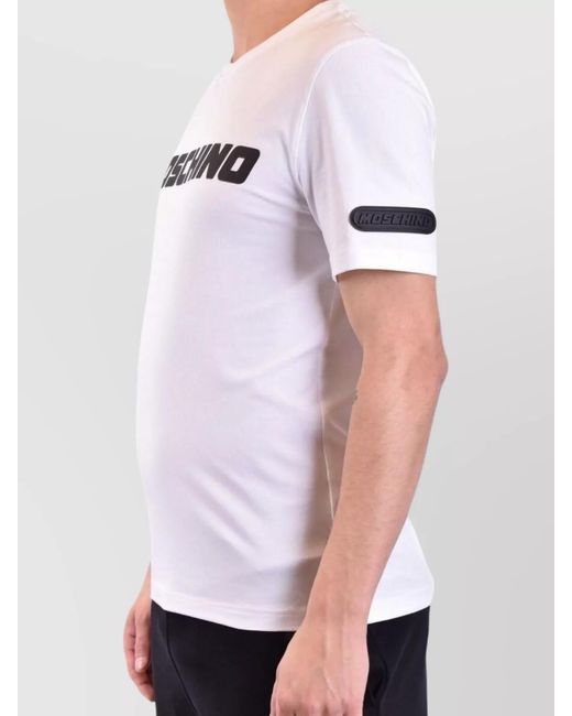 Moschino White Cotton T-Shirt for men