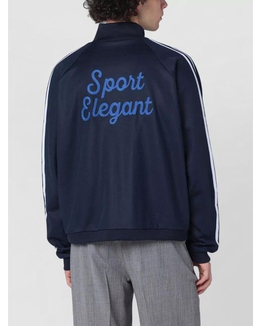 GALLERY DEPT. Blue High Collar Zip Jacket Ribbed Cuffs for men