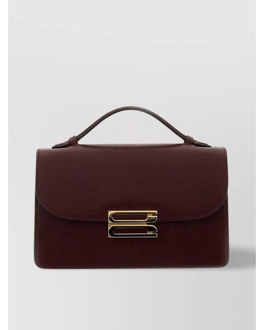Victoria Beckham Purple Small Bag With Adjustable Strap And Top Handle