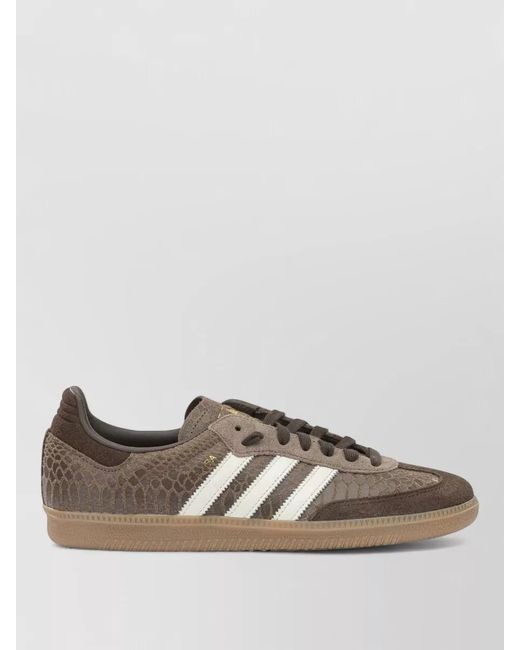 Adidas Originals Brown Samba Og Low Top Rubber Sole Sneakers for men