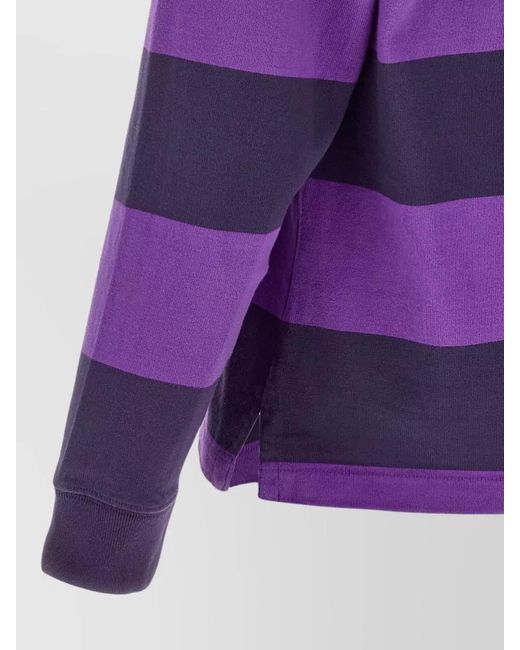 Polo Ralph Lauren Purple Striped Long-Sleeve Rugby Polo Shirt for men